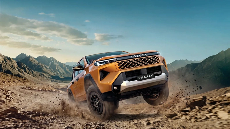 Toyota Hilux off-road driving