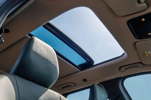 It features a big panoramic sunroof, an addition over the international model.