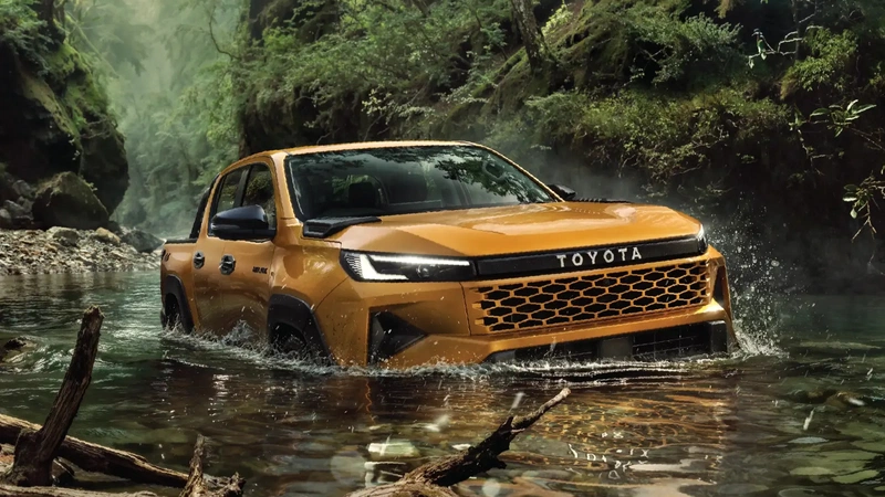Toyota Hilux water wading
