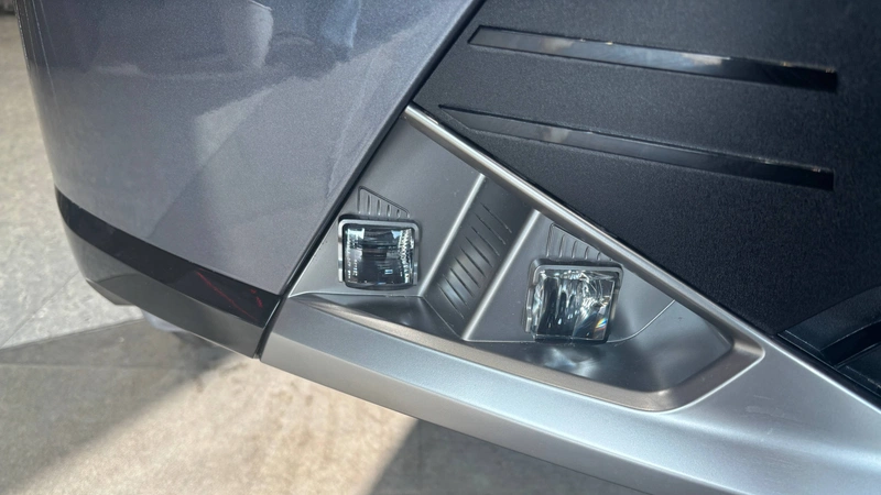 Ice cube fog lamp housing close up