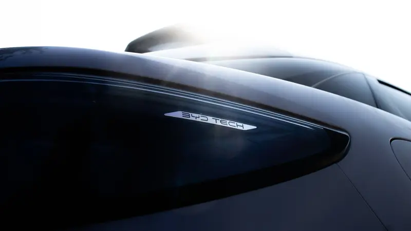BYD TECH badge on the rear quarter glass