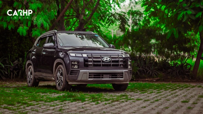 Hyundai Creta in black front side view