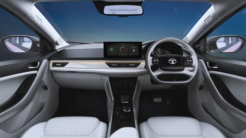 dashboard and steering wheel view