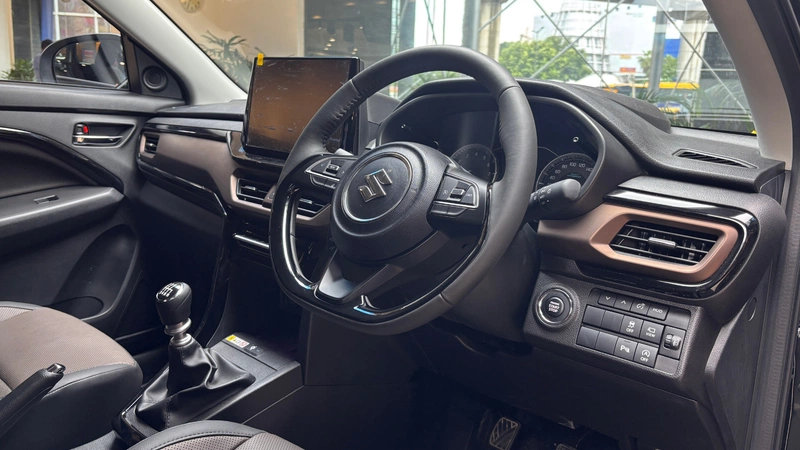 Maruti Suzuki Brezza facelift dashboard and driver's cockpit