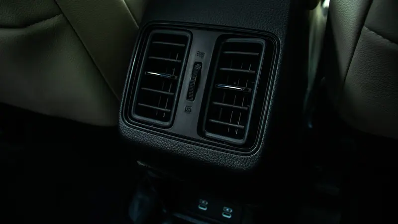 Rear AC vents and two USB charging ports