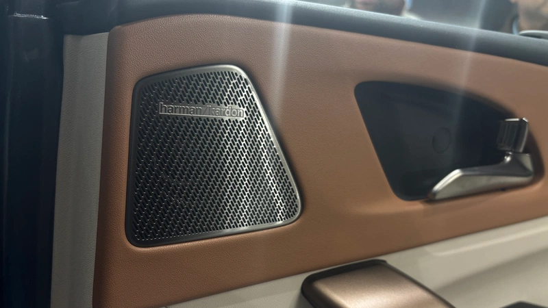 Harman Kardon speaker grille close up