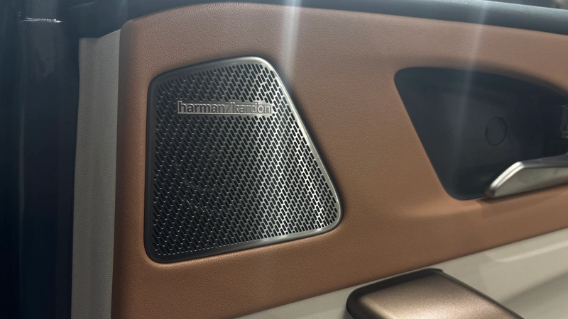 Harman Kardon speaker grille close up