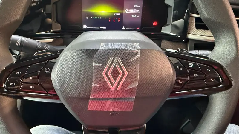 Adventure steering wheel controls closeup