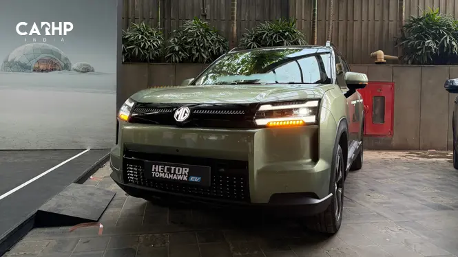 MG Hector Tomahawk EV front profile