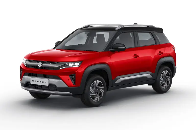 Sizzling Red With Bluish Black Roof