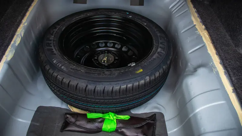 Spare wheel stored beneath the boot floor