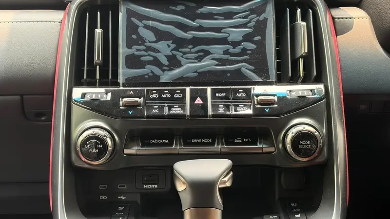 infotainment screen and centre console