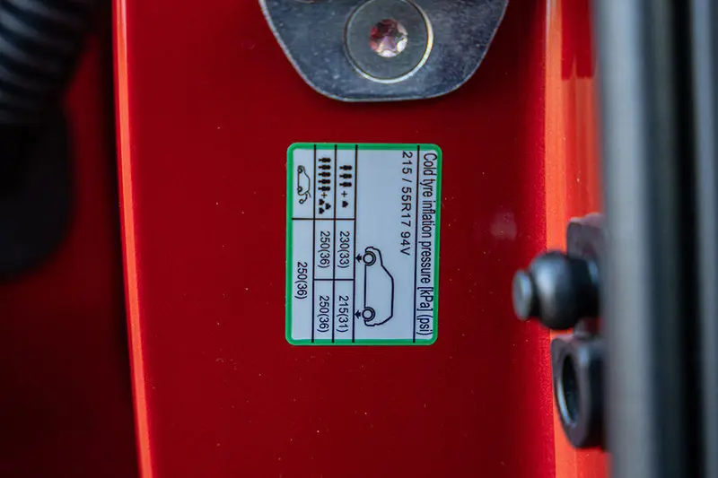 Tyre Pressure Information