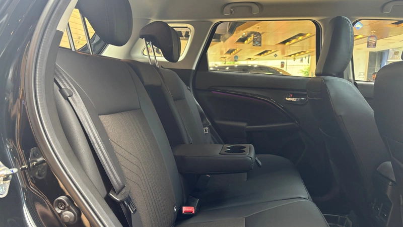 Maruti Suzuki Brezza facelift rear seat with center armrest
