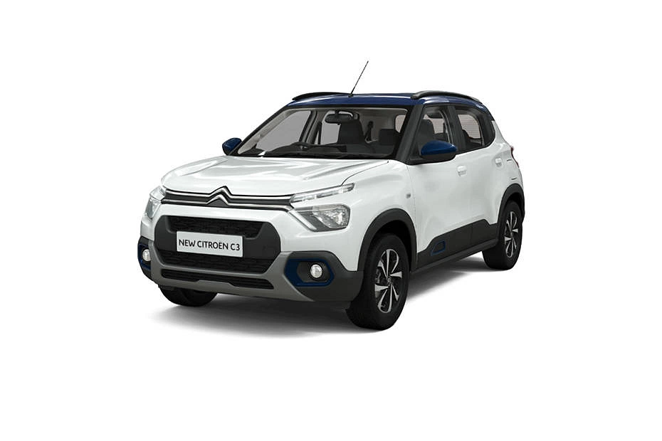Citroen C3 Polar White With Cosmo Blue