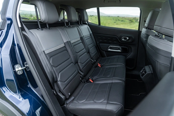 Individually adjustable second-row seats.