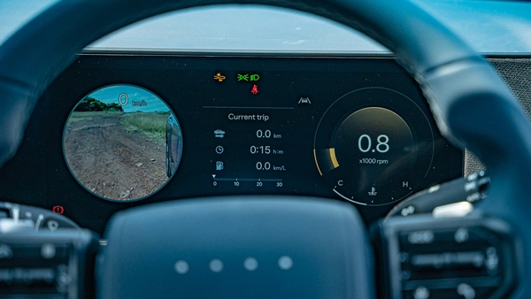 Blind View Monitor shows live side feed when indicating.