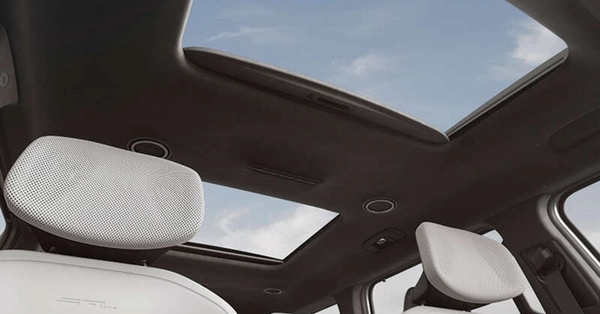 Dual sunroofs enhance cabin spaciousness.
