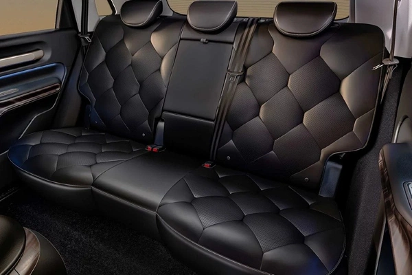 Reclining rear seats.