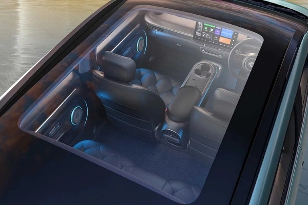 Panoramic glass roof.