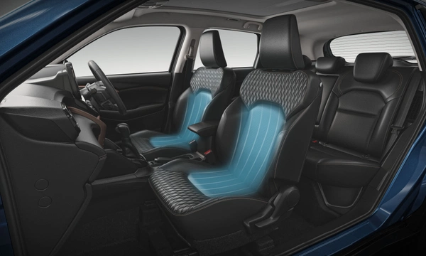 Ventilated seats keep your back cool and comfortable on hot days.