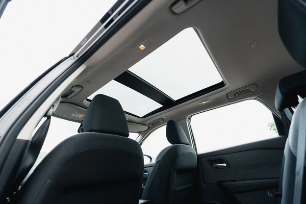 Large panoramic sunroof.