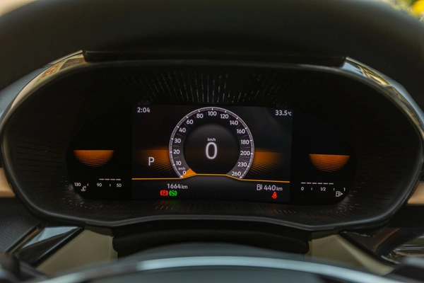 Digital driver display.