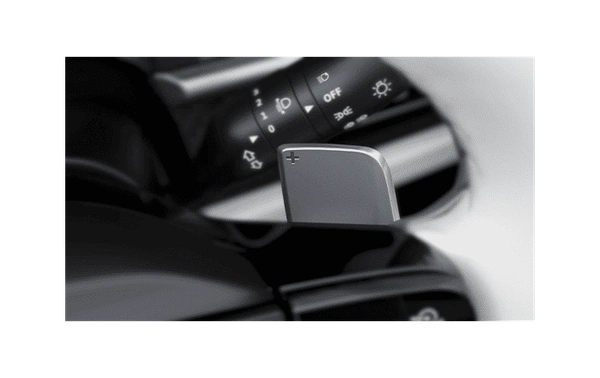 Paddle shifters double as regenerative-braking intensity selectors.