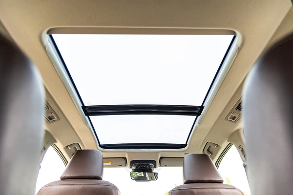 Panoramic sunroof increases perceived space.