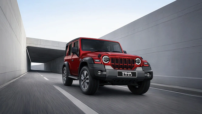 Mahindra Thar Roxx In Red