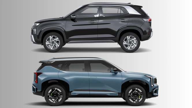 Hyundai Creta vs Kia Seltos side view