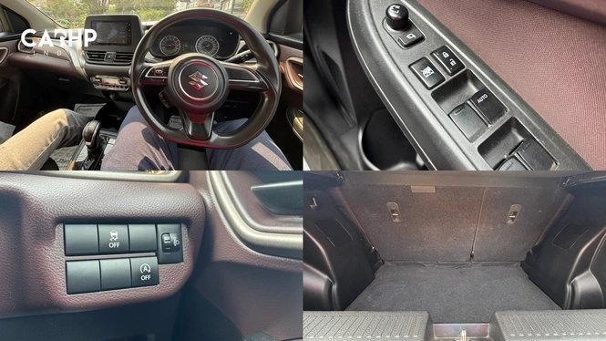 Fronx Interior Cabin: Dashboard; Driver-side Power Door Switches; Light Controls; Rear Boot