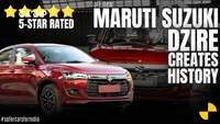 2025 Maruti Suzuki Dzire Earns 5-Star Safety Rating From GNCAP