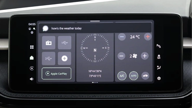Skoda Slavia facelift 25.6 cm touch-screen infotainment system