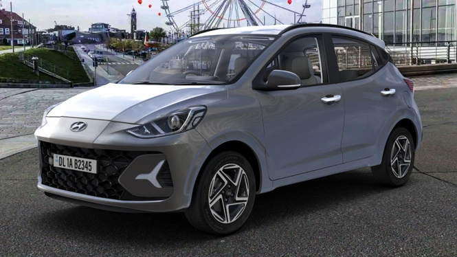 Hyundai Grand i10 NIOS Titan Grey Exterior Front Side View