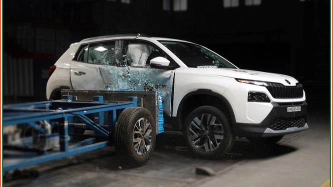 skoda kylaq crash test