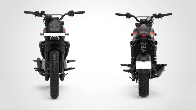 Yezdi Scrambler Front & Rear View
