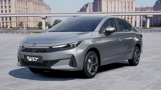 2026 Honda City ZX+ e:HEV Lunar Silver Metallic Front Side View