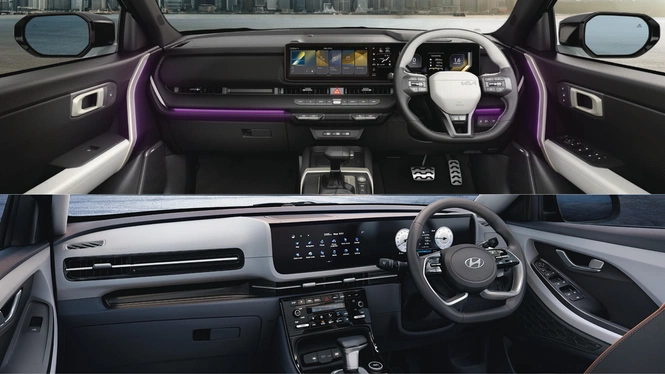 Kia Seltos vs Hyndai Creta dashboard