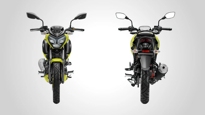 TVS Raider 125 Front & Rear in new Nitro Green Colour