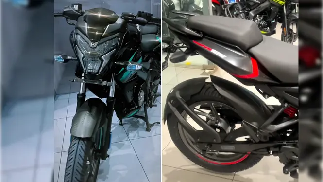 2026 Bajaj Pulsar NS125 in Blue/Black Dual Tone Colour and Rear Right Body View