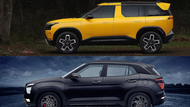 tata sierra vs hyundai creta side