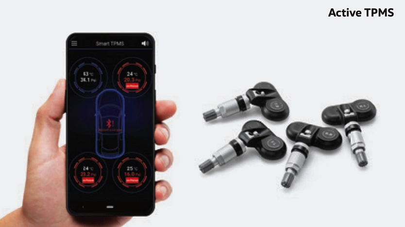 Active Tyre Pressure Monitoring System As Volkswagen Virtus GT Accessories