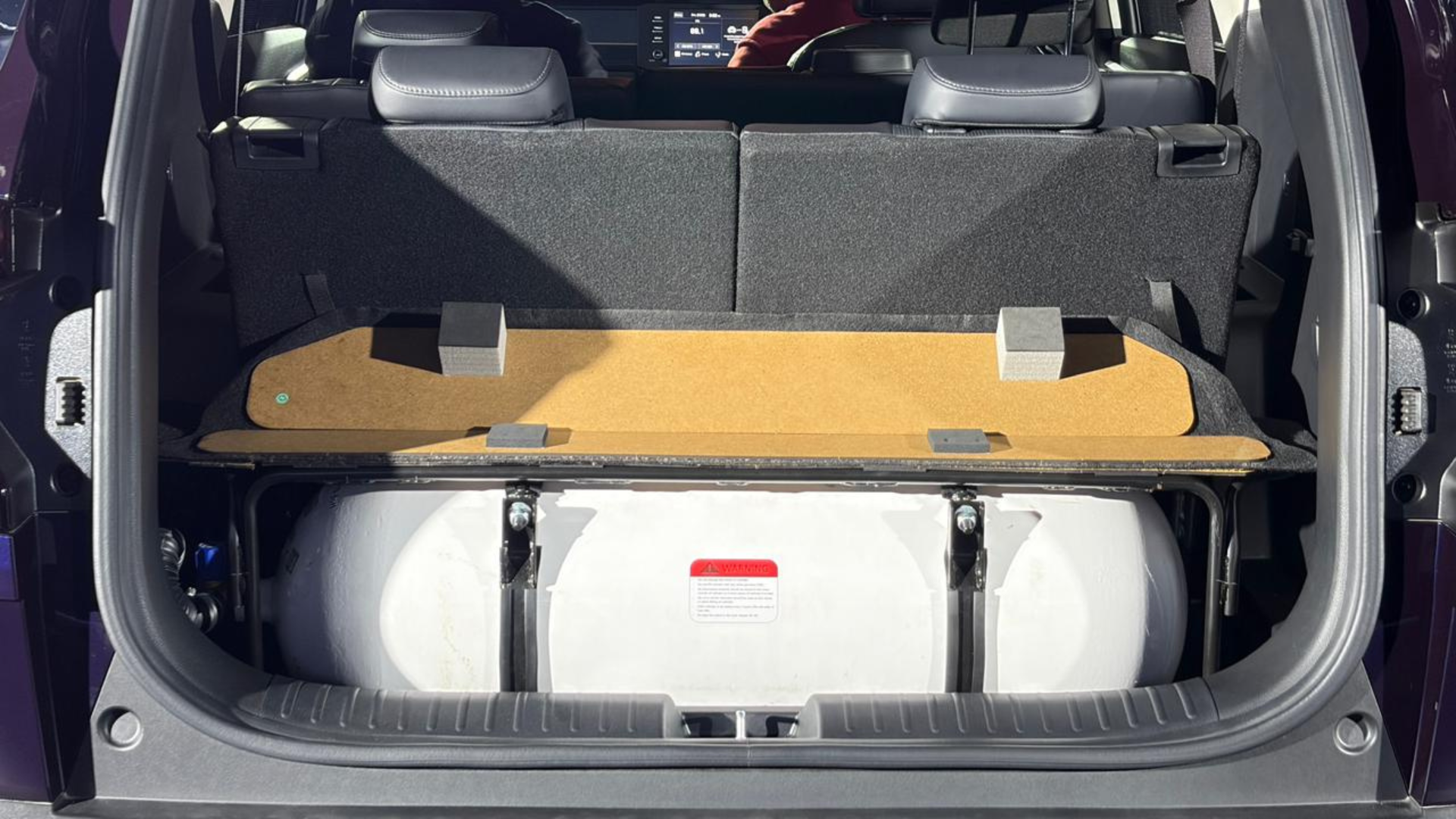 Kia Carens Clavis CNG boot with 60-litre tank