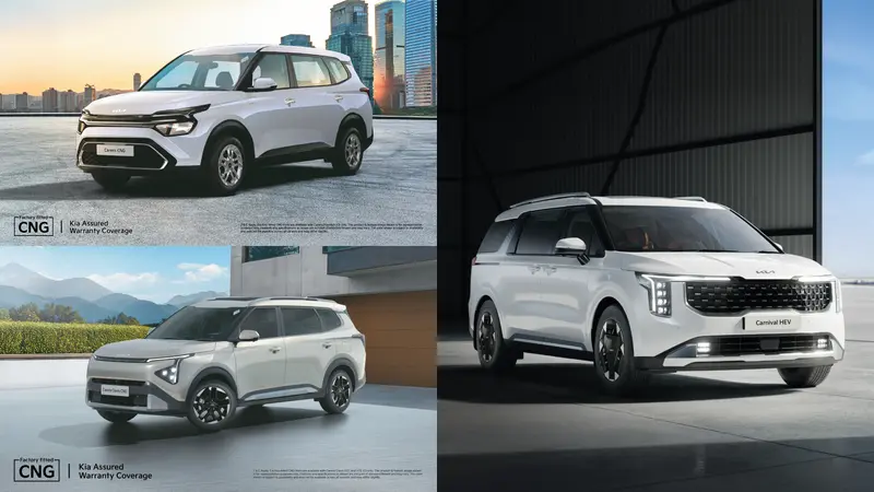 Kia Opens Pre-Bookings for Carens CNG, Carens Clavis CNG, and Carnival Limousine Hybrid