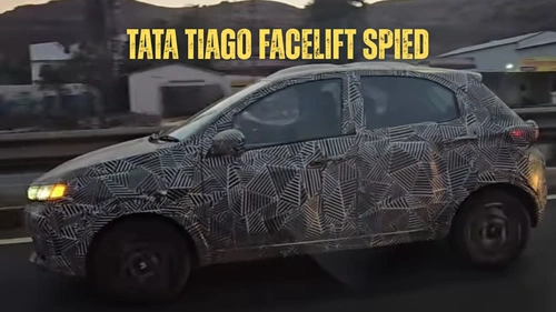 Tata Tiago Facelift Spotted Testing Camouflaged With New Headlamps and LED Taillamps Image