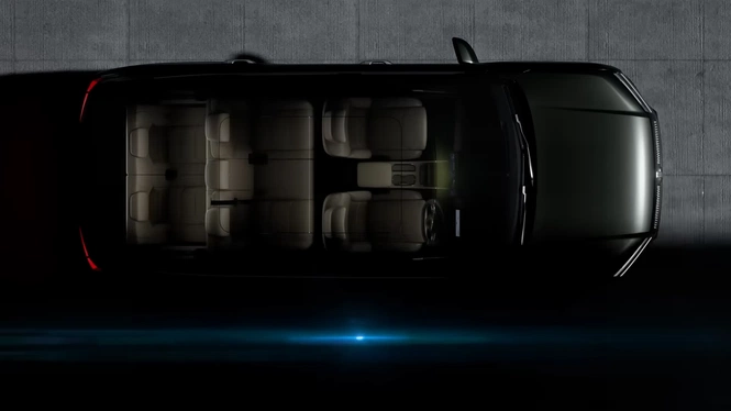 MG Hector Hawk teaser top view shot showcasing the 2+3+2 seating layout inside, along with a panoramic sunroof