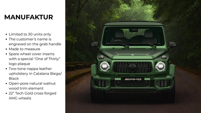 Mercedes-AMG G 63 Collector’s Edition key features