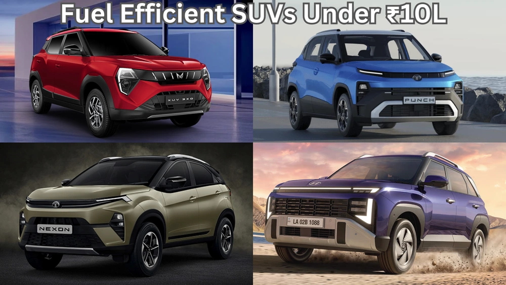 SUVs Under 10 Lakhs With Best Mileage In 2026
