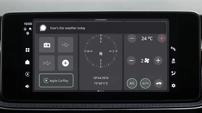 Skoda Slavia facelift 25.6 cm touch-screen infotainment system